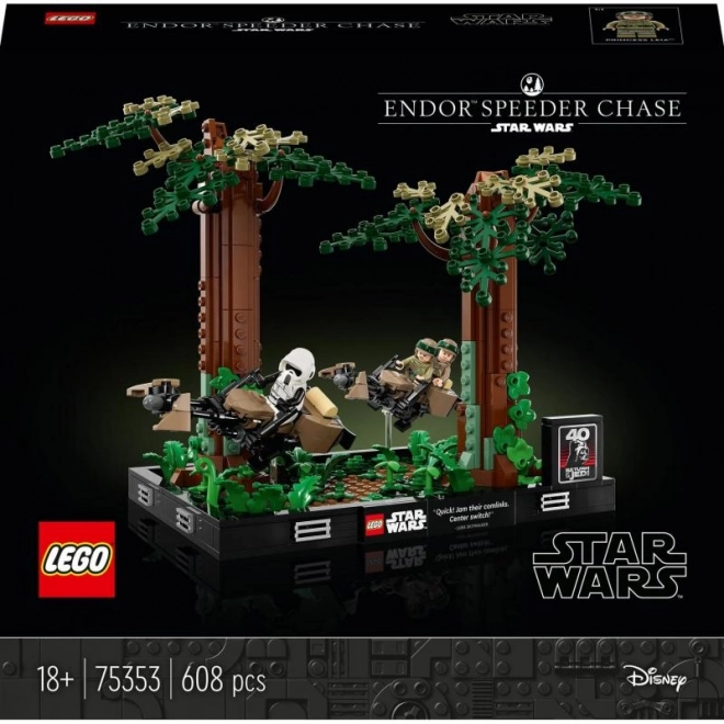 Lego Star Wars Honička spídrů na planéte Endor – diorama