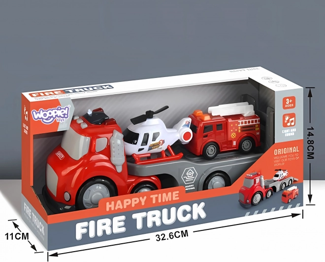 Červená Hasičská Dodávka CITY TRUCK so Zvukovými a Svetelnými Efektmi