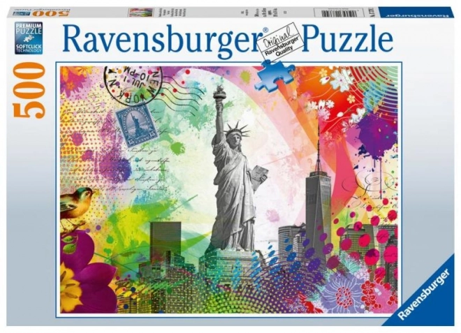 Ravensburger puzzle Pohľadnice z New Yorku 500 dielikov