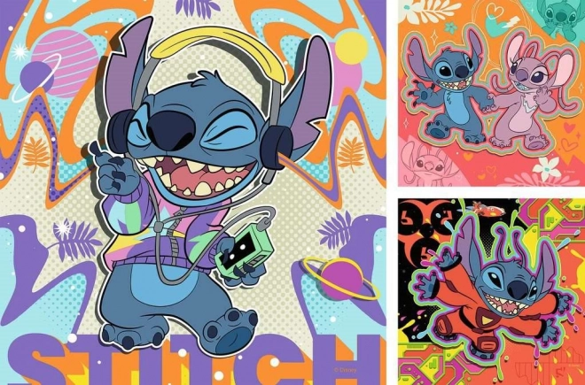 Ravensburger Puzzle Disney: Stitch 3x49 dielikov