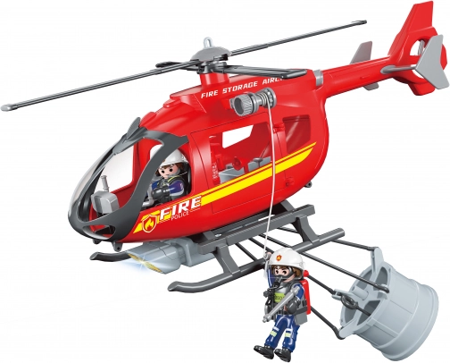 Hasičská helikoptéra s efektmi 38 cm