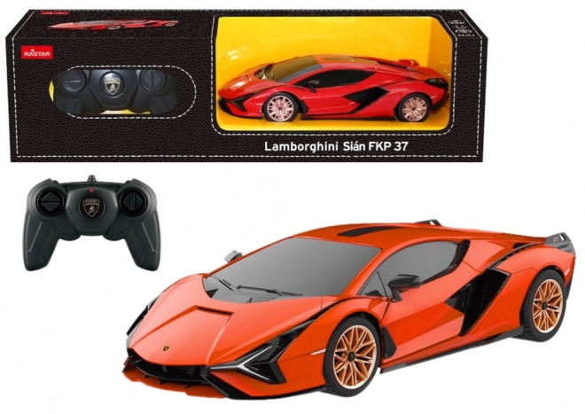 Auto RC 1:24 rastar lamborghini sian oranžové