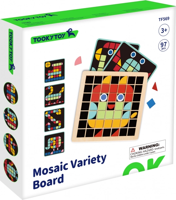 Drevená mozaika Tooky Toy Montessori