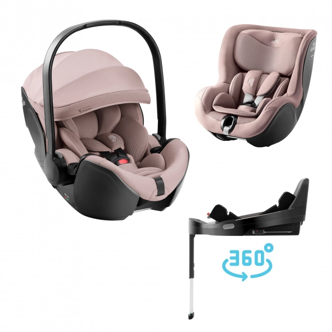 Detská autosedačka Britax Römer Baby-Safe Pro a Dualfix 5Z Style - Dusty Rose