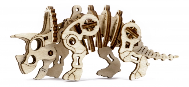 Drevené 3D puzzle Triceratops