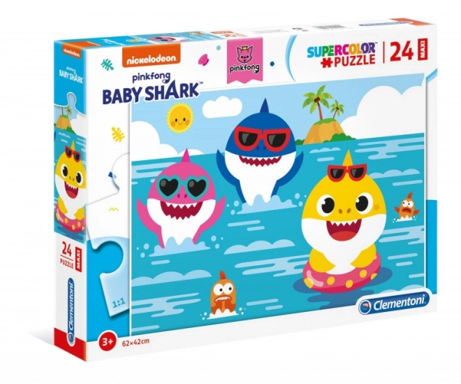 Clementoni - Puzzle 24 dielikov Maxi - Baby Shark