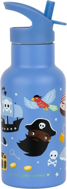 Nerezová fľaša na pitie s pirátskym motívom 350 ml