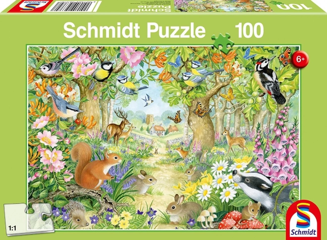 Puzzle V lese 100 dielikov