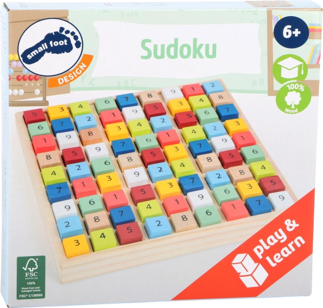 Drevené sudoku farebné kocky