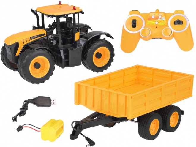 Jcb traktor s prívesom na diaľkové ovládanie