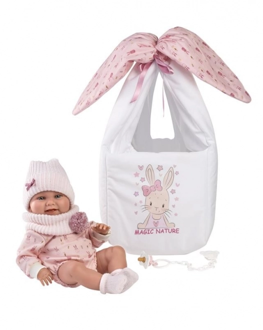 Llorens 73802 NEW BORN BABY - realistická bábika s celovinylovým telíčkom - 40 cm