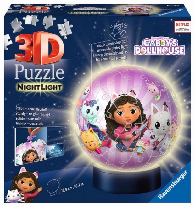 Svietiaci 3D puzzle-ball Gabby's Dollhouse