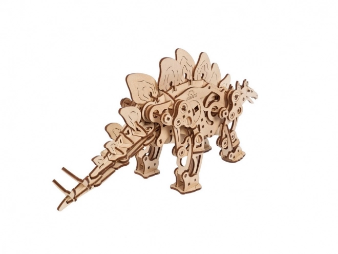 3D drevené mechanické puzzle Stegosaurus