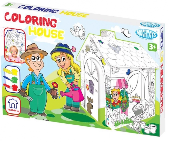 Mochtoys detský vyfarbovací domček Záhradka