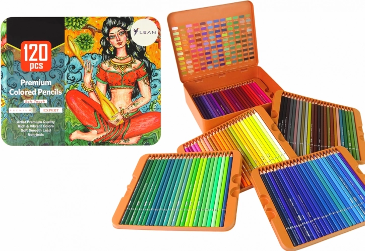 Sada malého umelca 120 ks pasteliek s organizérom