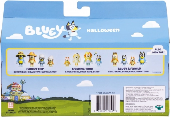 Figúrky Bluey - Bál v Prestrojení 4-pack