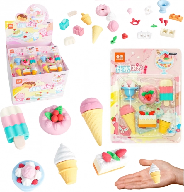 Sada gúm na gumovanie Sweets 6 ks