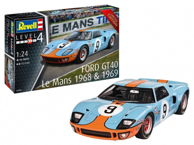 Model plastového auta Ford GT 40 Le Mans 1968 mierka 1/24