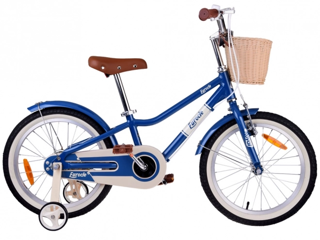 Uroczy mestský bicykel s košíkom pre deti Eurocle 18"