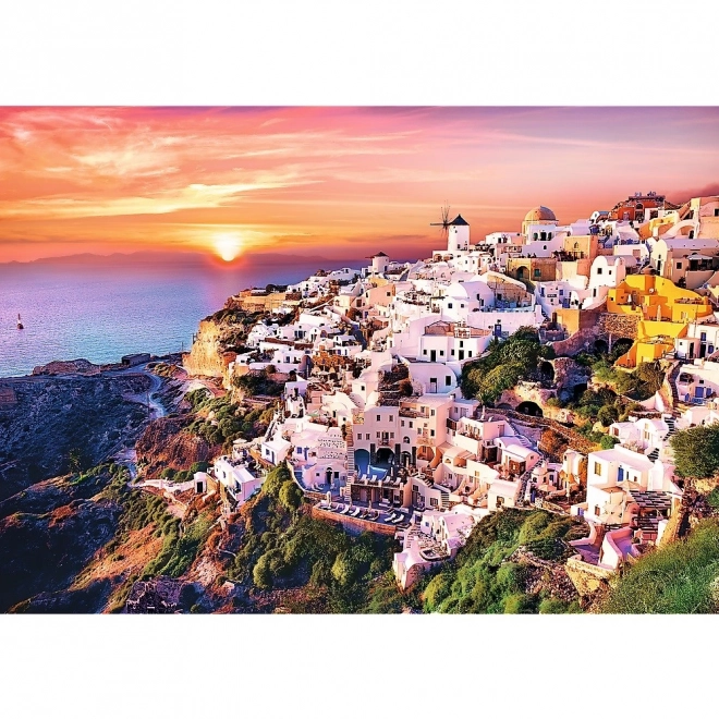 Puzzle 1000 dielikov západ slnka nad Santorini