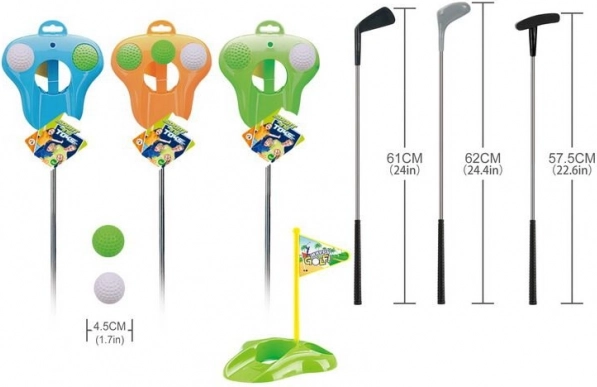 Golfová sada s palicou, loptičkami a jamkou