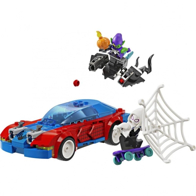 Lego Marvel Spider-Man závodné auto a Venom Zelený Goblin