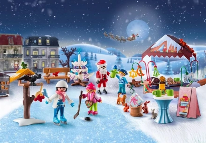 Adventný kalendár Vianočný trh PLAYMOBIL