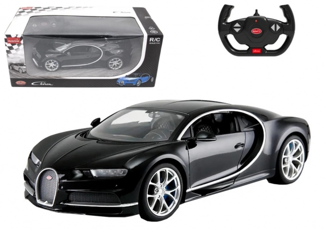 Závodné auto Bugatti Chiron RC čierne 1:14
