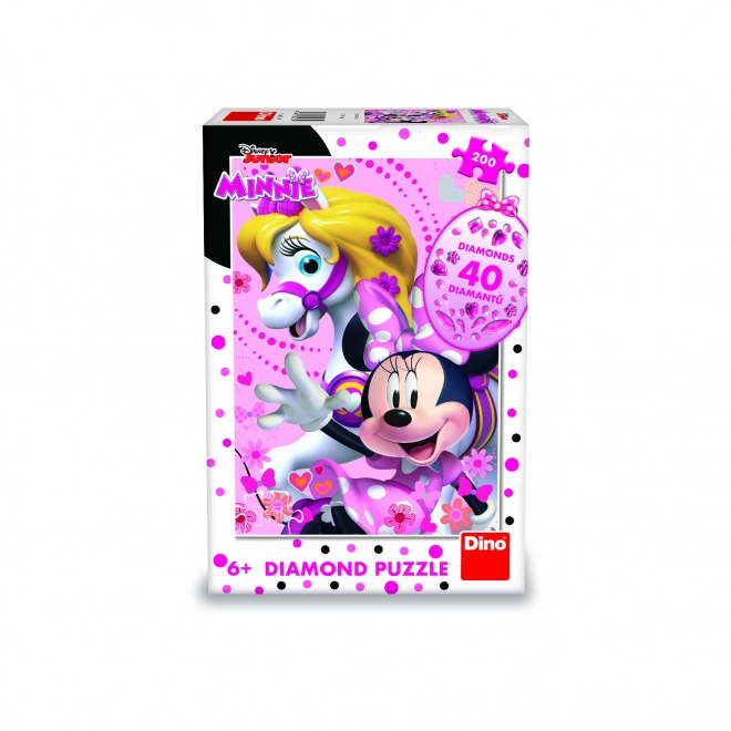 Minnie Mouse diamantové puzzle 200 ks