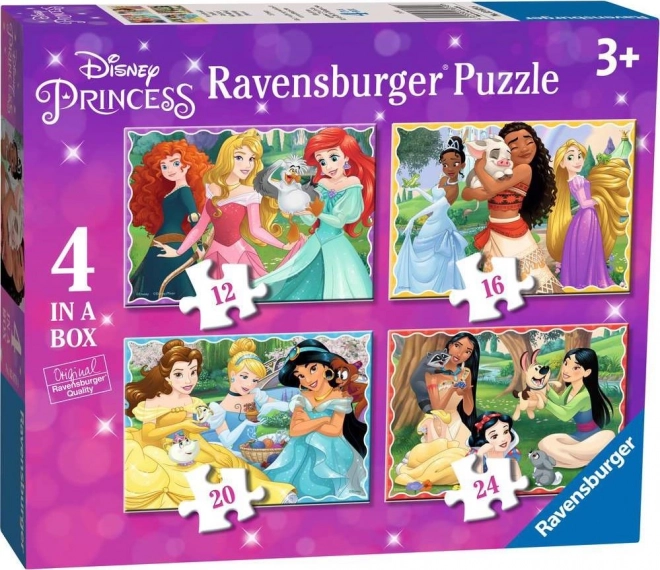 Ravensburger puzzle Disney princezné 4v1