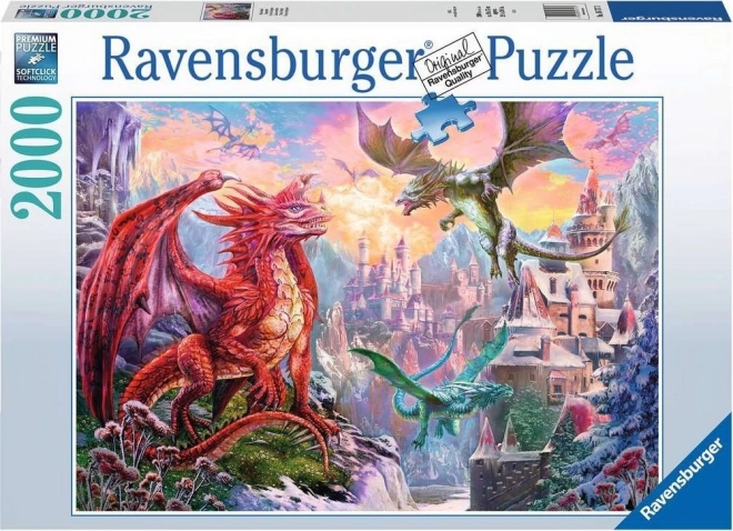 Ravensburger - Puzzle 2D 2000 dielikov: Draky