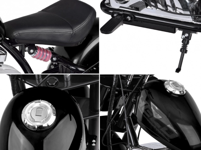 Elektrický motocykel Chopper pre deti – Čierna