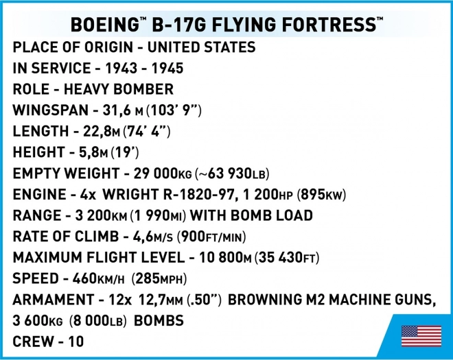 Kocky Boeing B-17G Létajúca pevnosť