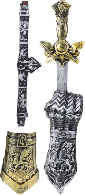 Sada detského rytiera Gladiátor s mečom, chráničmi a pásom