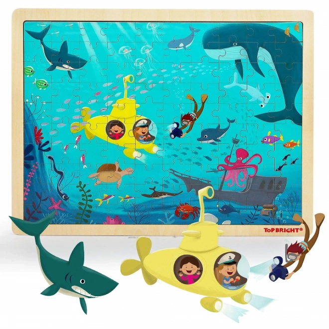 TOP BRIGHT Drevené puzzle Morský svet