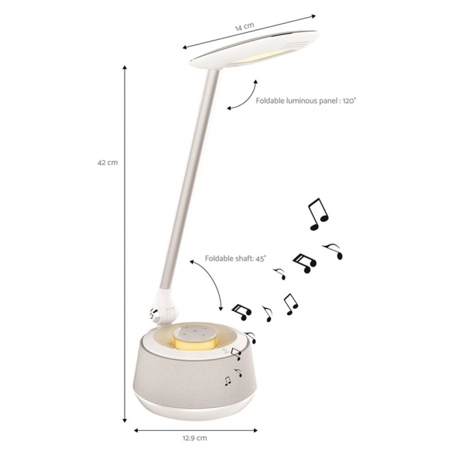 Stolová LED lampa s reproduktorom