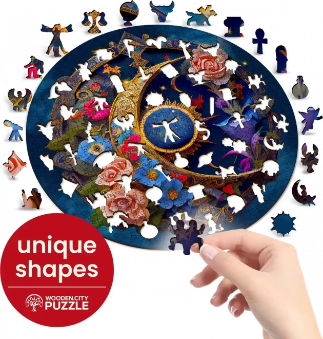 Drevené puzzle Květinový mesiac