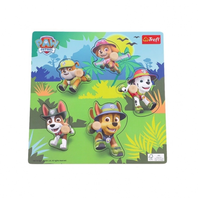 Drevená vkladačka Paw Patrol v džungli