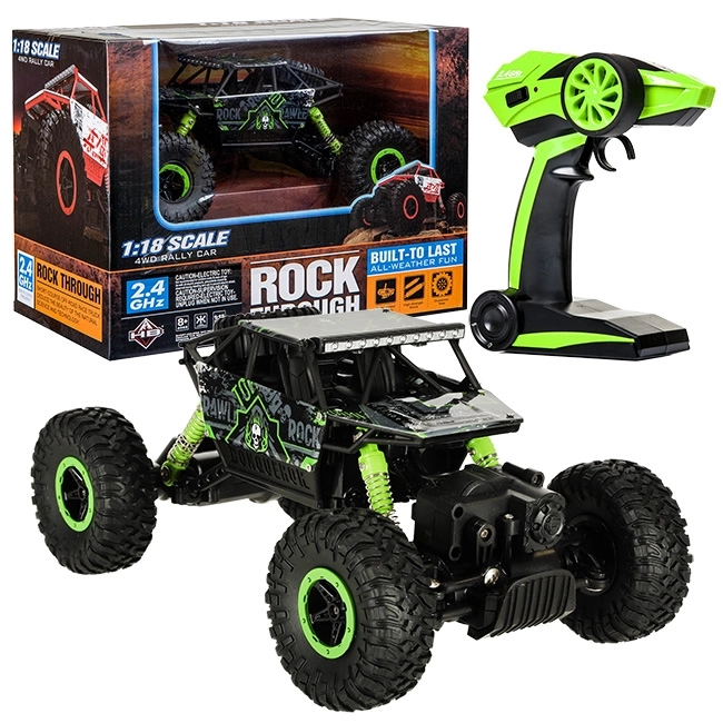 RC Rock Crawler HB z diaľkovým ovládaním 1:18 modrý – zelené