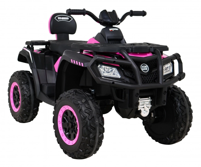 Štvorkolka XT-Speed pre deti Ružová + 4x4 + EVA + Pomalý štart + Rádio MP3 + LED dióda