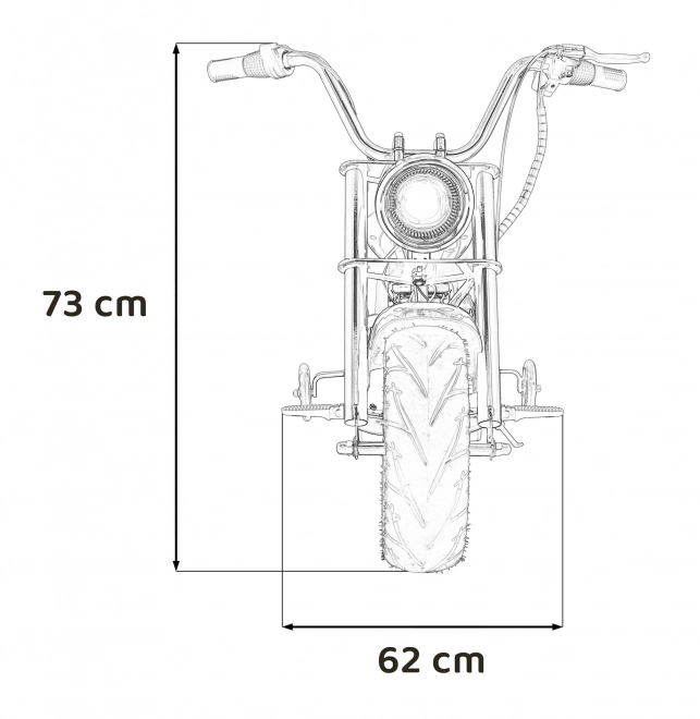Motocykel Chopper Warrior Biela