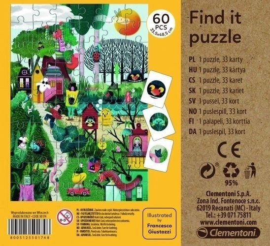 Puzzle s obrázkami na hľadanie Jeseň 60 dielikov