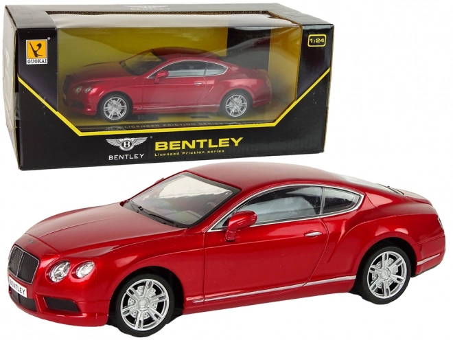 Červené auto Bentley 1:24 s frikčným pohonom