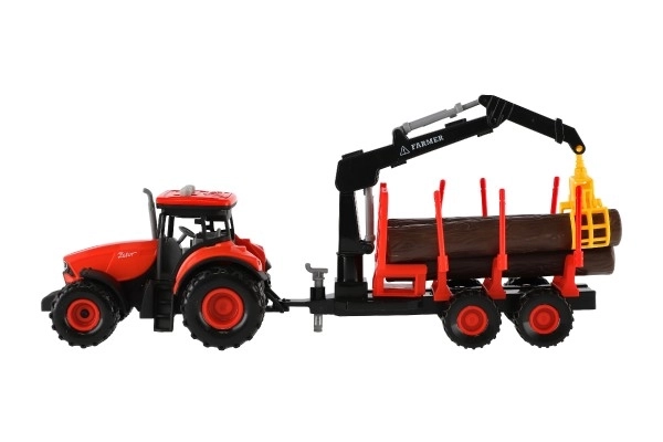 Traktor Zetor s vlečkou a nakladacím ramenom