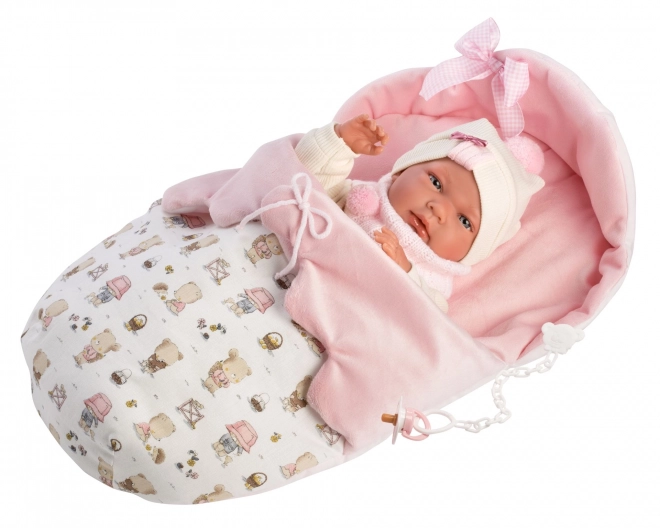 Llorens 73884 NEW BORN BABY - realistická bábika s celovinylovým telíčkom - 40 cm