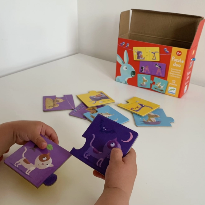 DJECO Duo puzzle Protiklady
