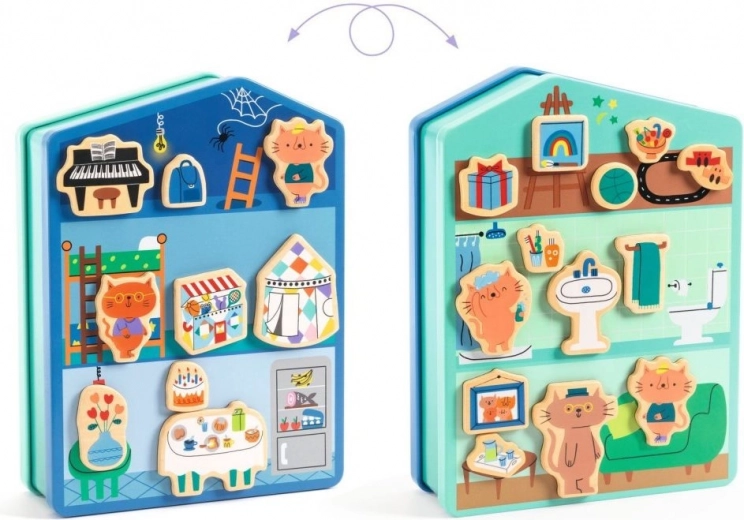 Obojstranný magnetický domček