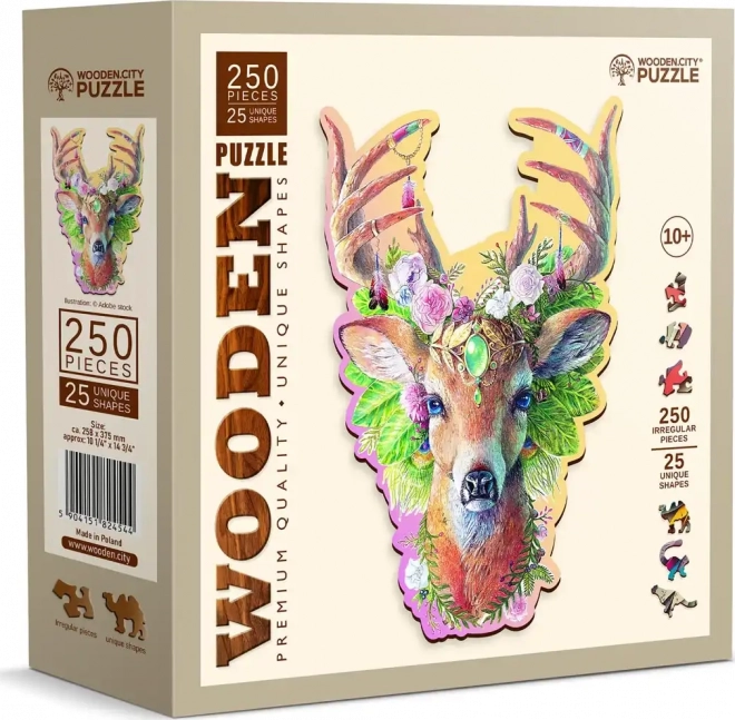 Drevené puzzle Módny jeleň 250 dielikov