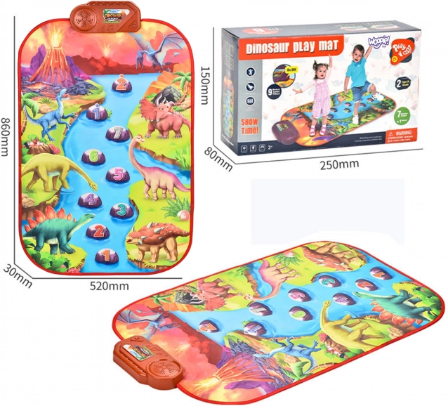 Veľká interaktívna hudobná podložka Dino pre deti od Woopie
