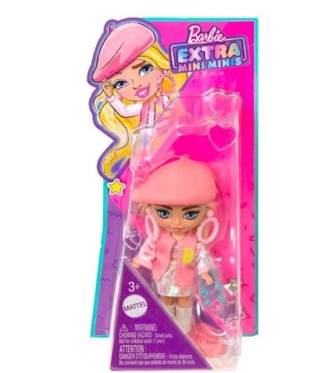 Elegantná bábika Barbie Extra Mini Minis s baretom